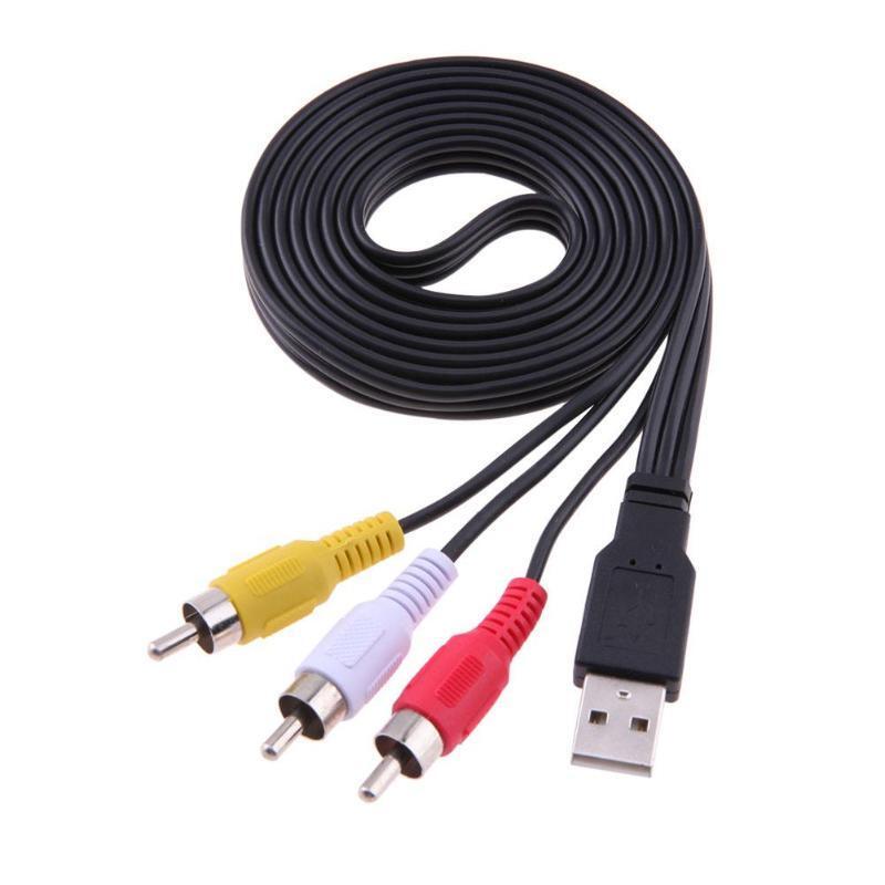 3 RCA to USB 2.0 A Male Audio Video AV Composite Capture Card Splitter Cable