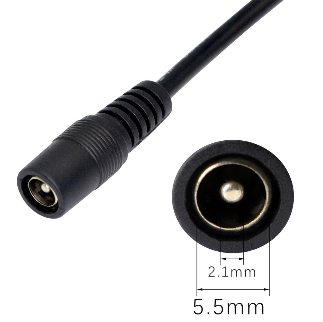 SAE to DC female adapter cable featuring durable 20AWG wiring
