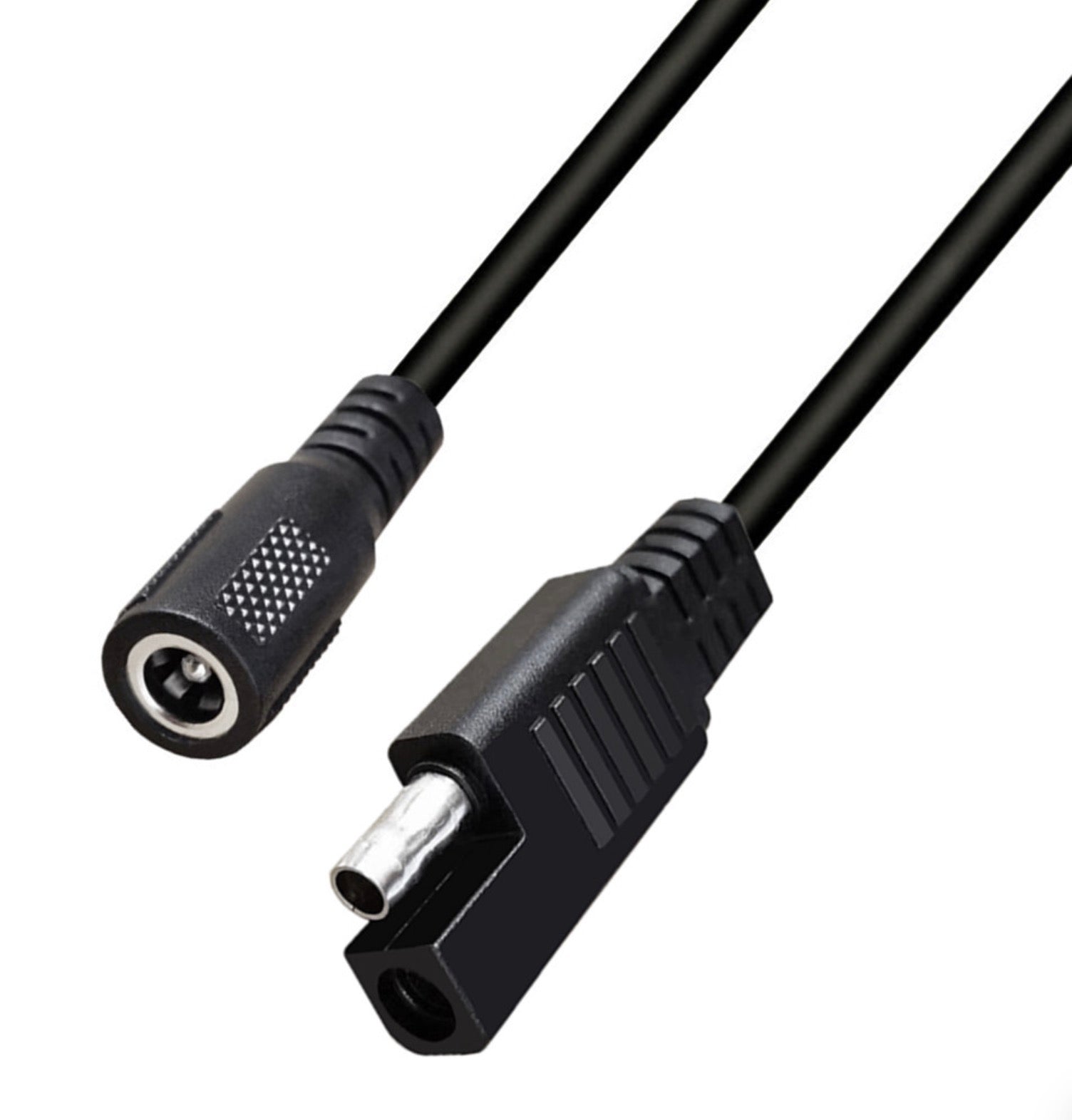 SAE to DC female power adapter cable for battery charging applications
