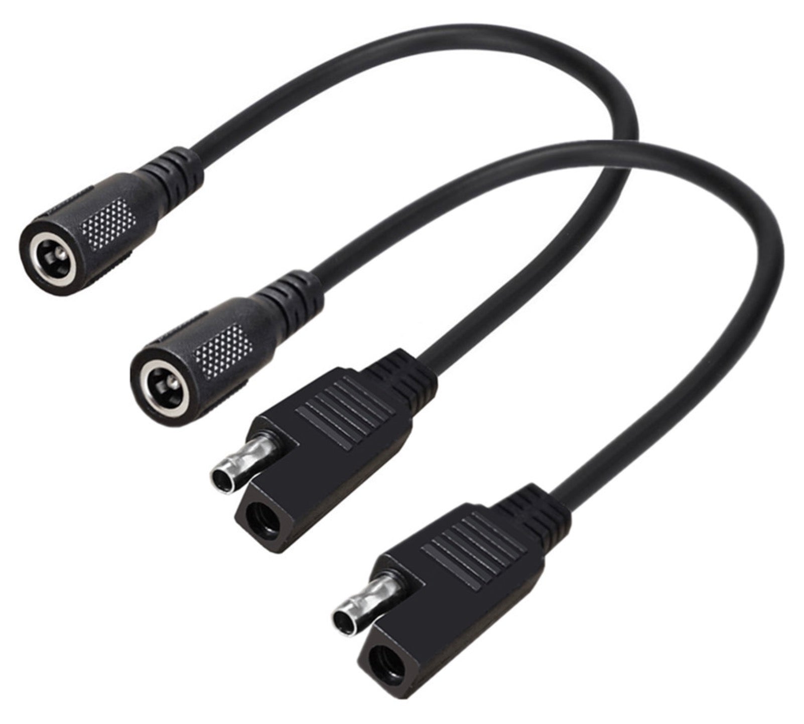 SAE to 5.5mm x 2.1mm DC female power cable for battery chargers and DC accessories