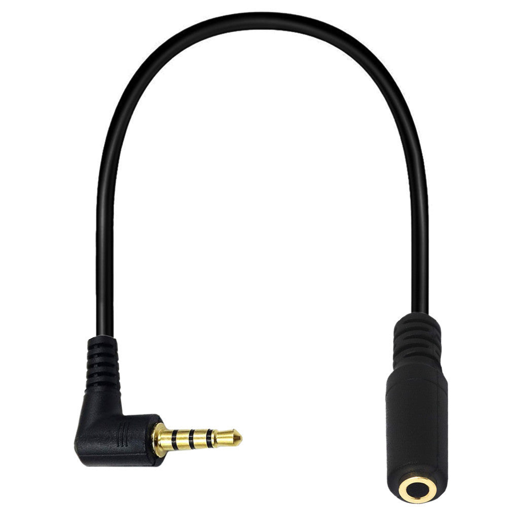 angled 3.5mm audio adapter cable for smartphone headset