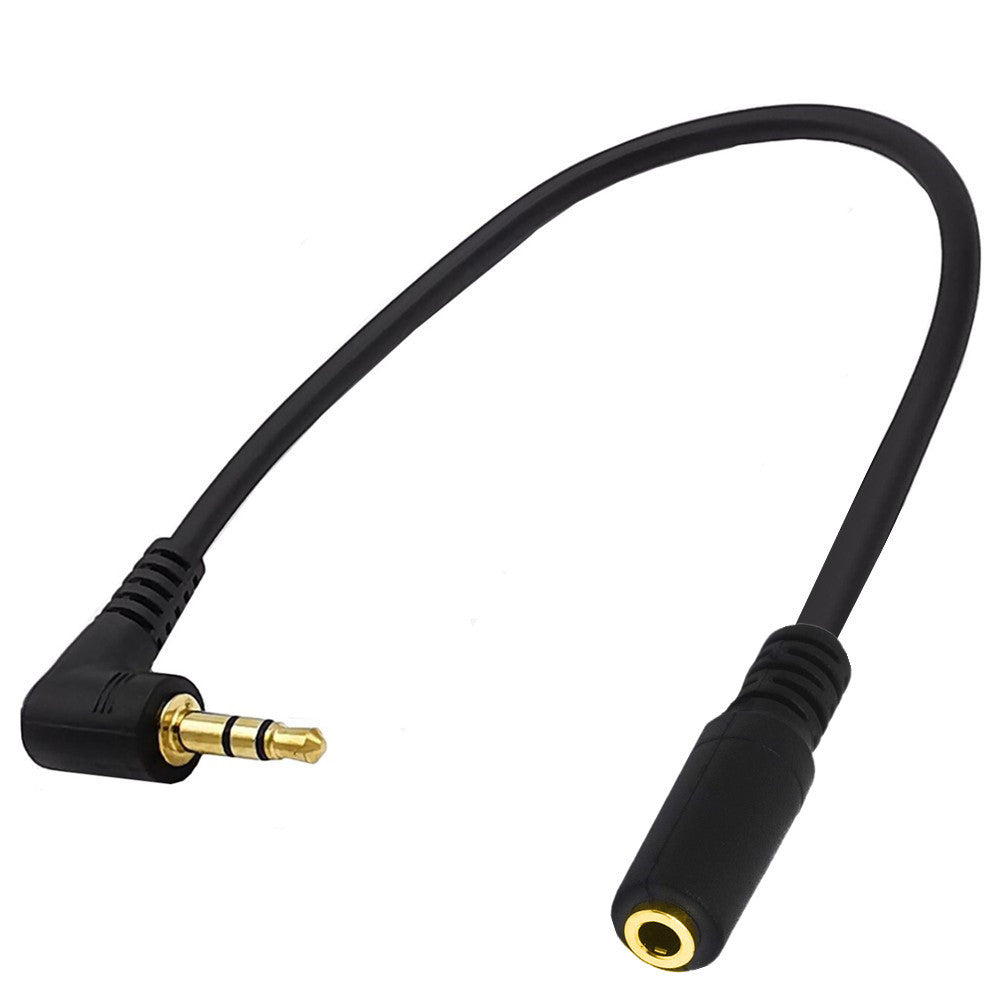 angled 3.5mm audio extension cable for smartphone and headset