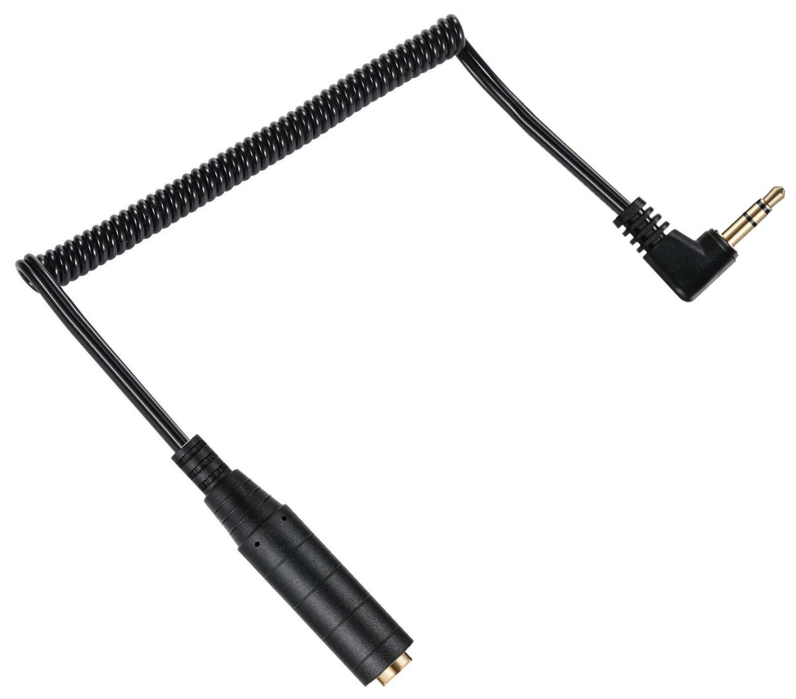 Stereo jack adapter cable with coiled spring design