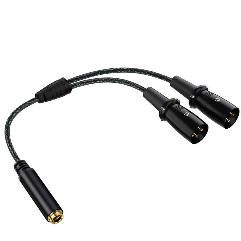 Stereo TRS female to separate left and right XLR male audio cable