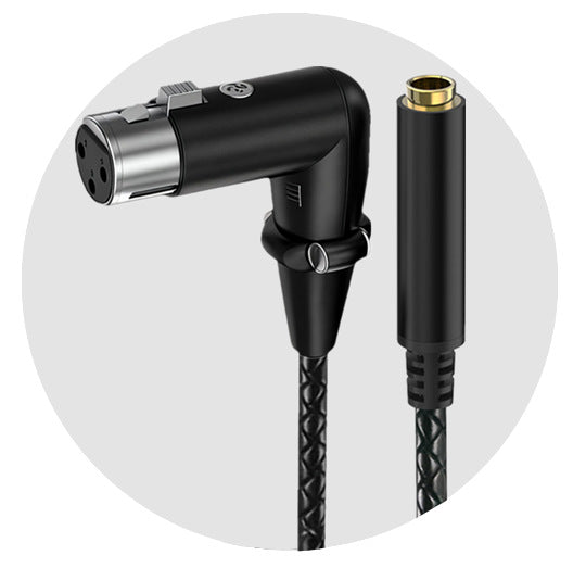 Straight gold-plated 6.35mm TRS female audio socket