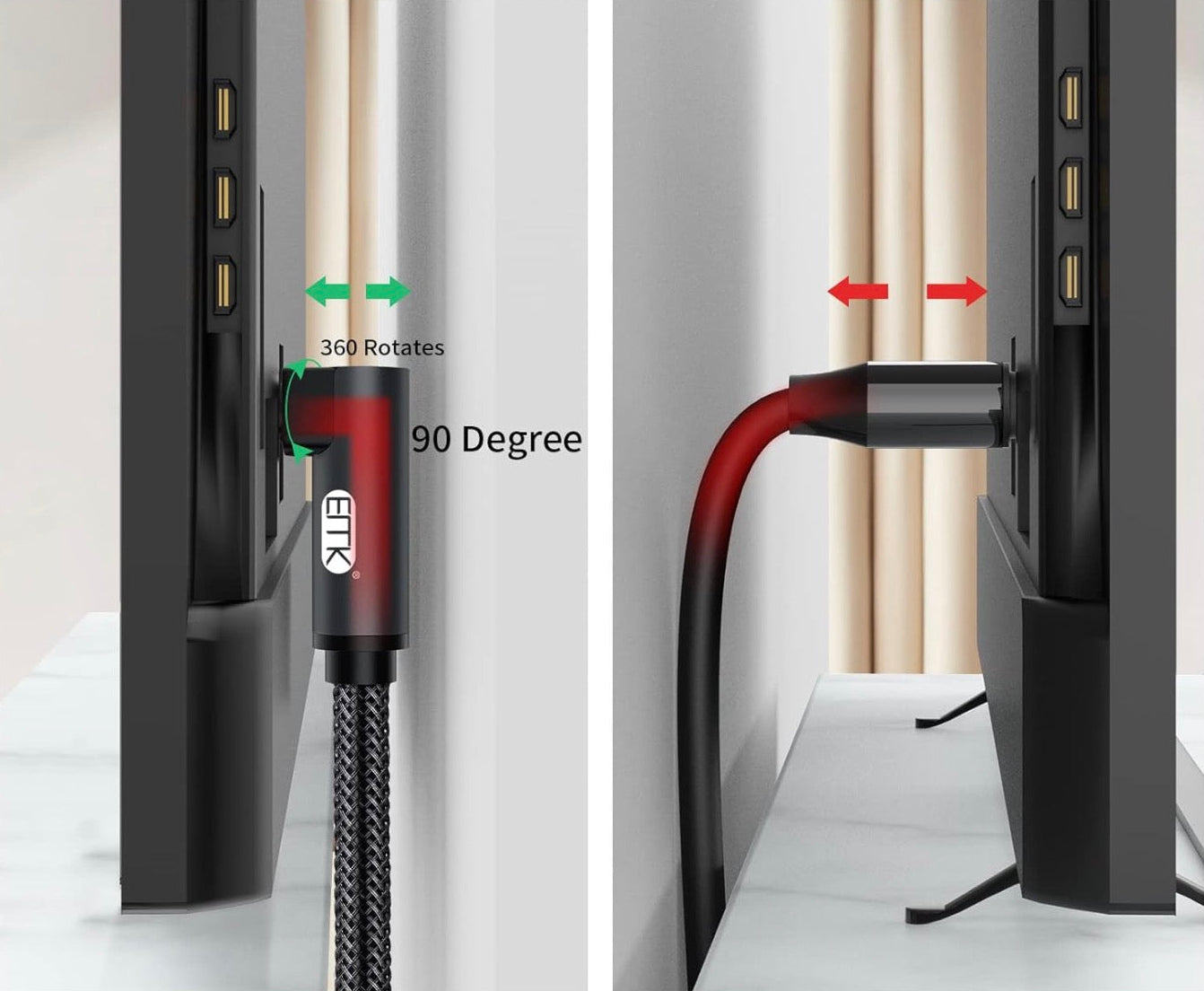 TOSLINK optical audio cable suitable for soundbars AV receivers and home cinema systems