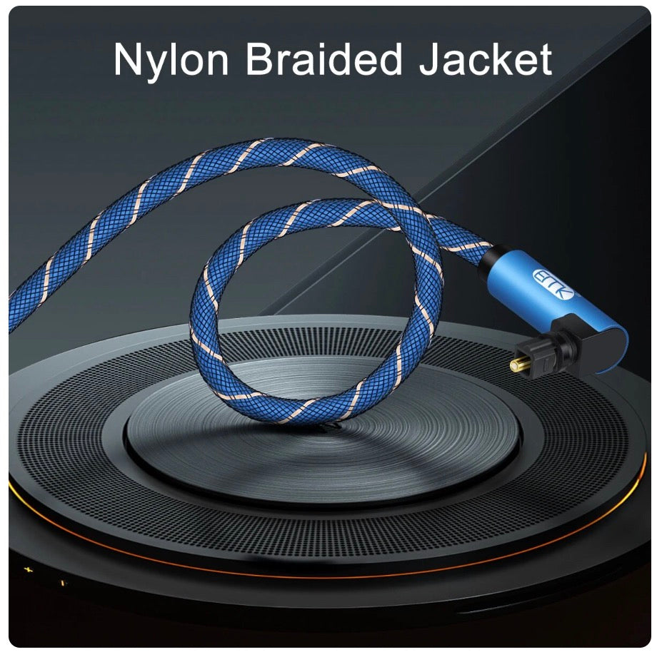 Premium rotatable TOSLINK optical audio cable for digital audio transmission