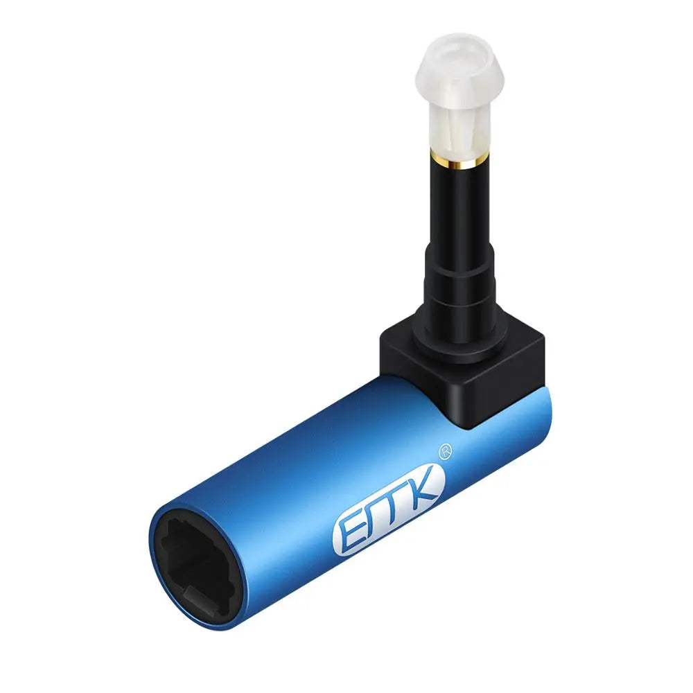 Compact TOSLINK to 3.5mm Mini TOSLINK adapter for digital optical audio connections