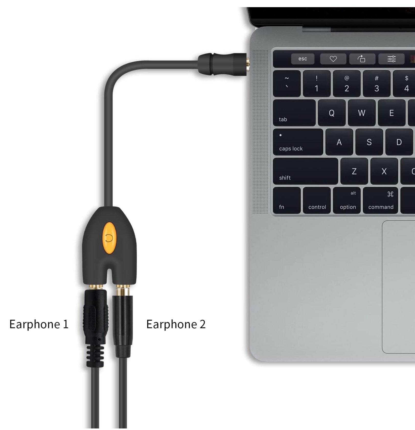 TRRS to dual 3.5mm audio and microphone splitter