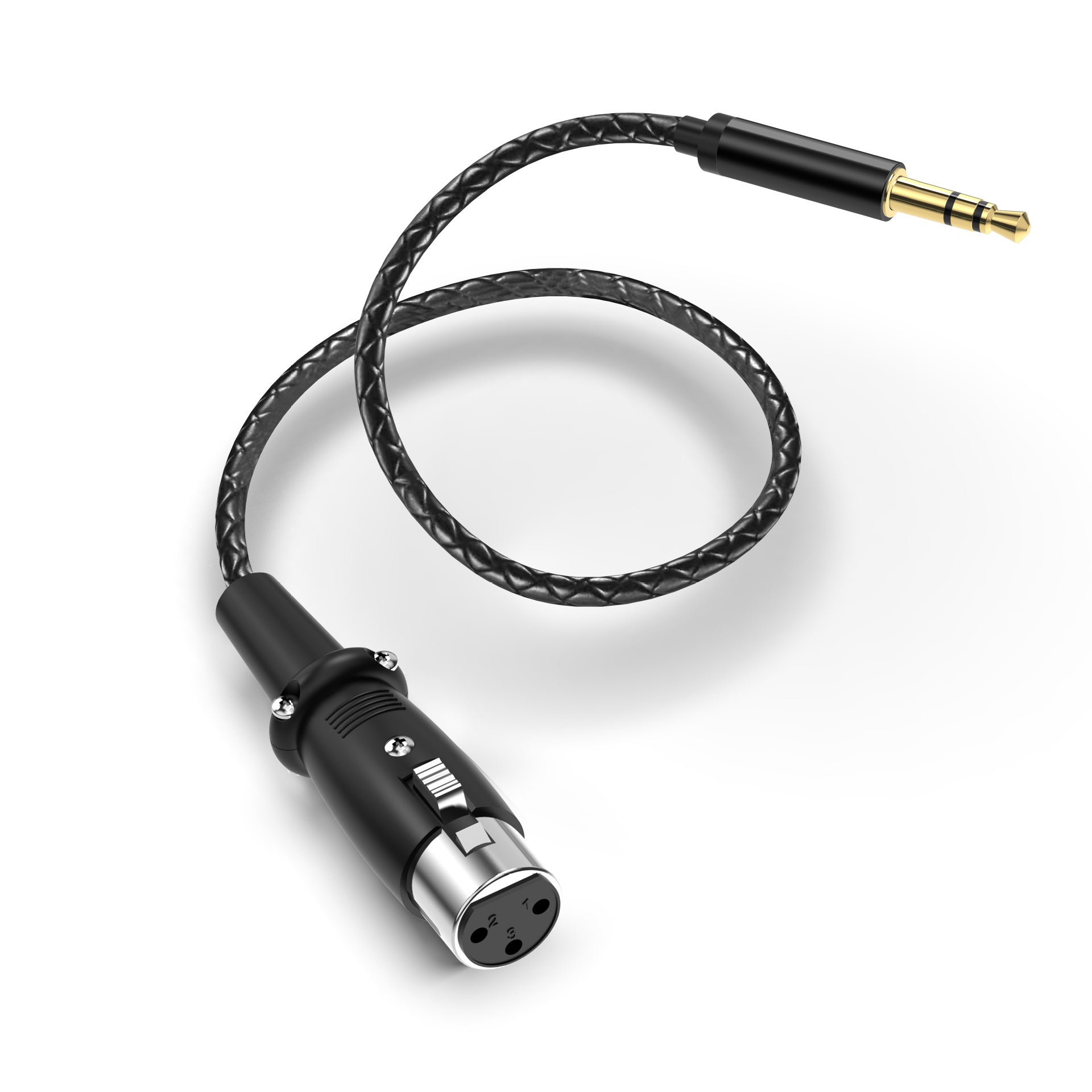 1/8 inch stereo plug to XLR female mic cable for camcorder and audio recorder