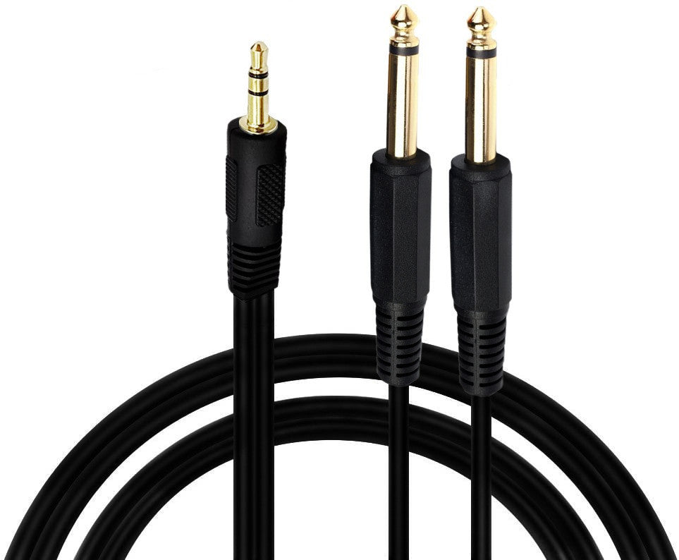 trs to ts y splitter audio cable for mixer and amplifier