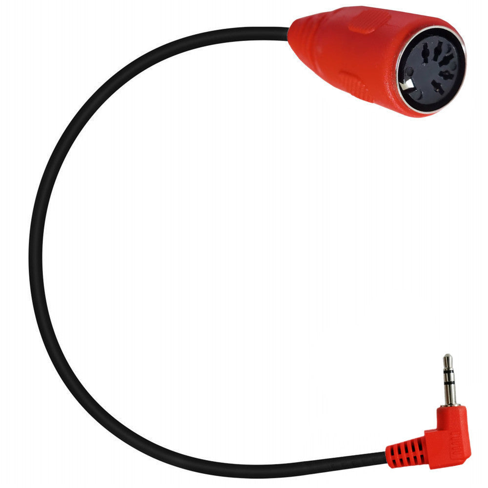 MIDI Type B 3.5mm TRS to 5-pin DIN female adapter cable for synthesizers