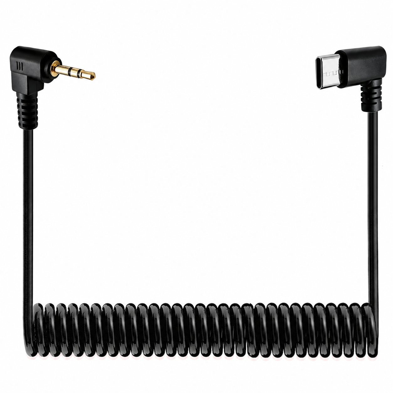 Type-C to 2.5mm four-pole audio cable with built-in chipset