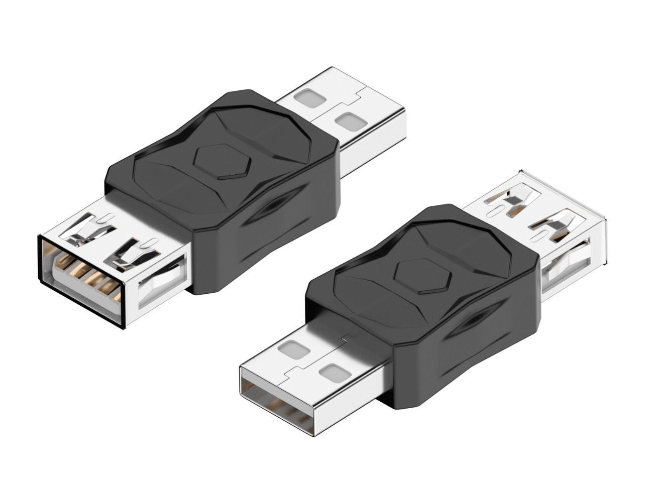 USB 2.0 male to female extension adapter with gold plated connectors