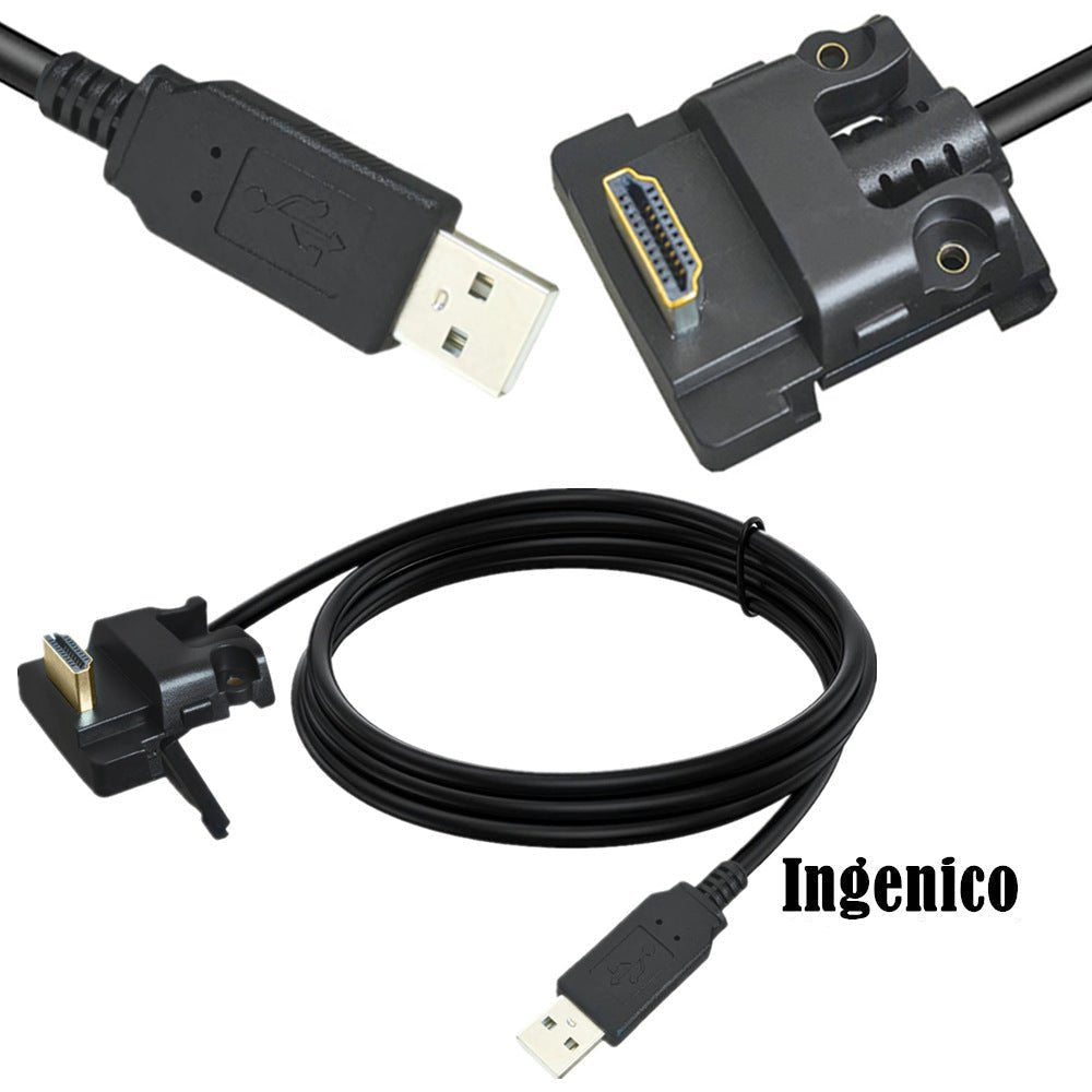 Ingenico USB cable and device on a white background