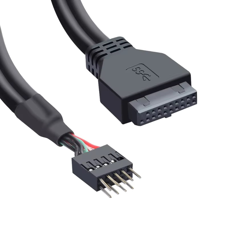 USB 3.0 19 pin to USB 2.0 9 pin internal adapter cable 20cm