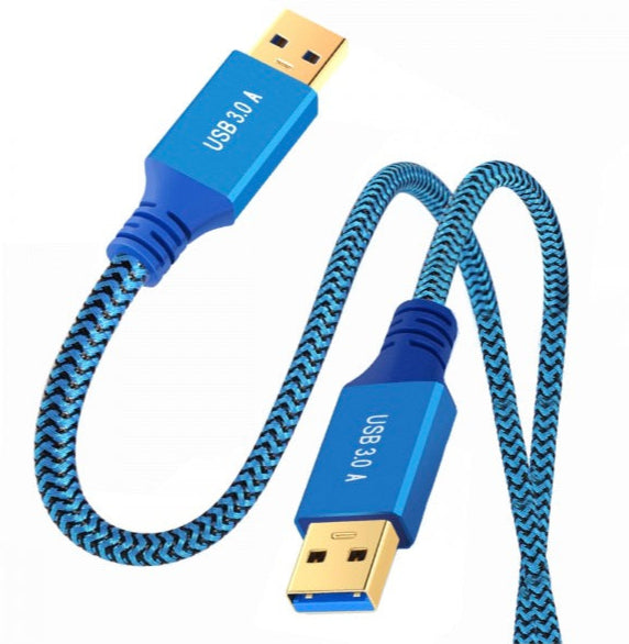 USB 3.0 cable featuring pure copper conductors and durable braided jacket