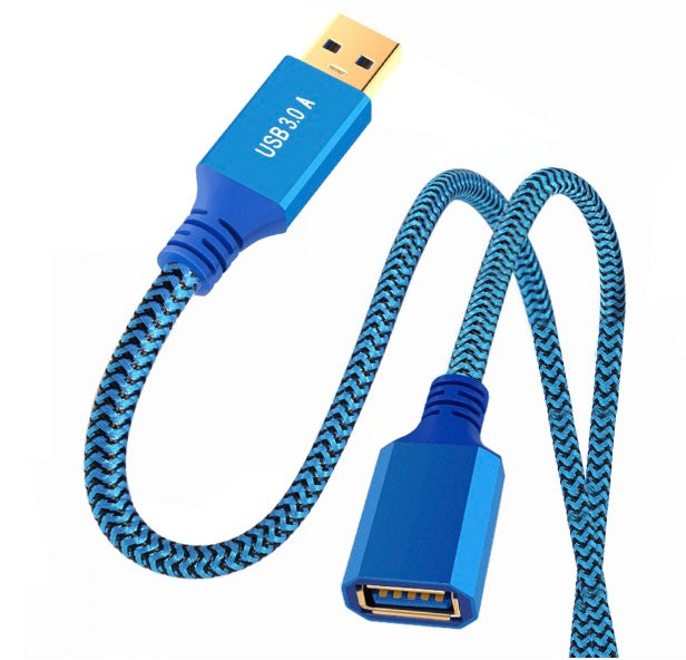 Close up of USB 3.0 Type A male and female connectors