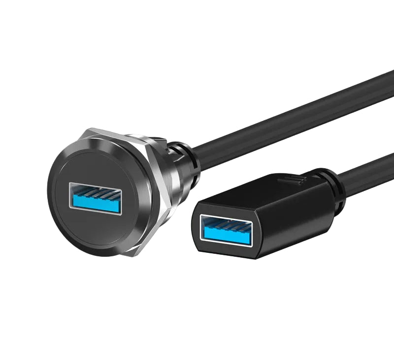 USB 3.0 female to female panel mount extension cable