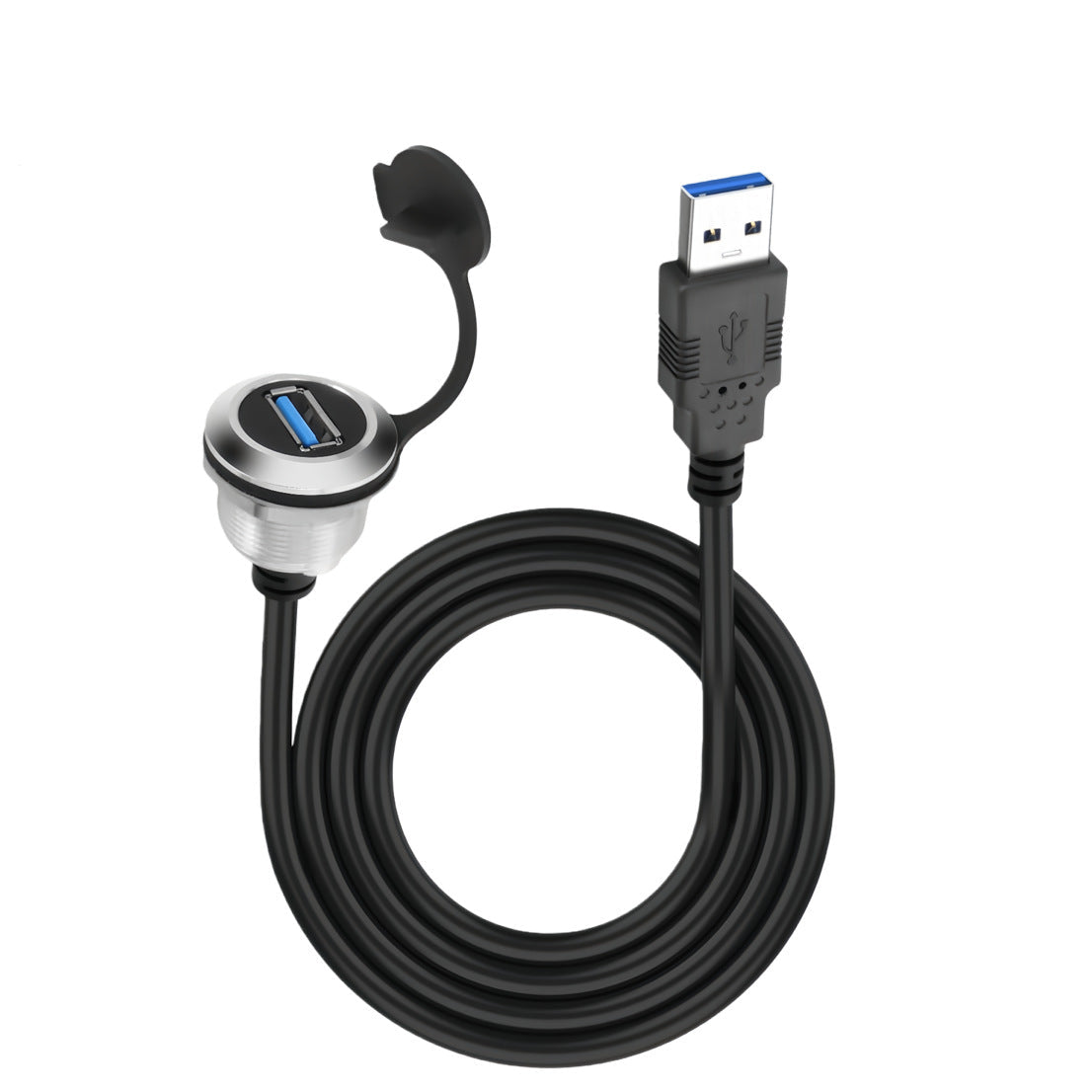 USB 3.0 panel mount cable Type A male to female