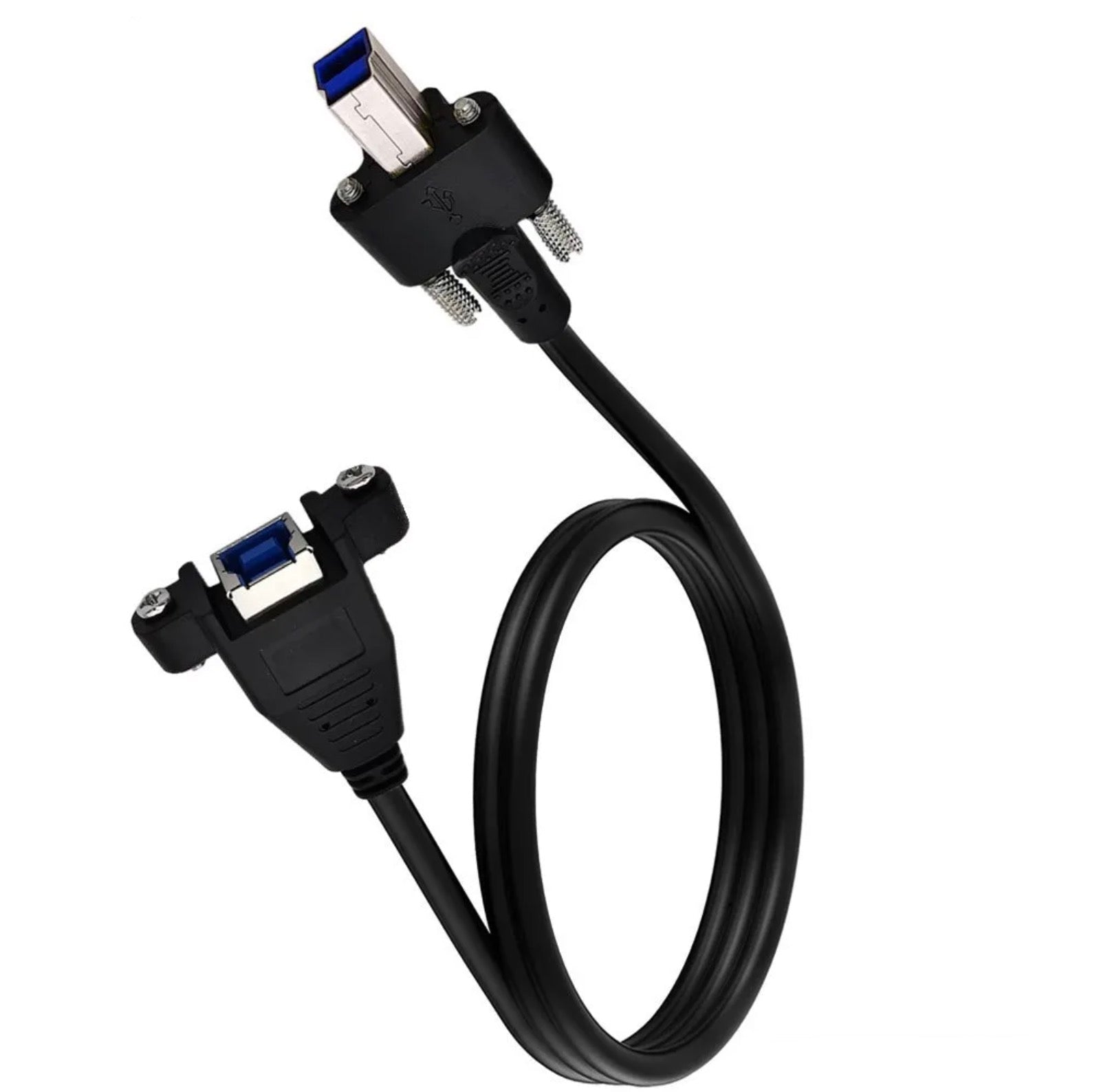 USB 3.0 Type-B panel mount extension cable for printers scanners and industrial equipment installations