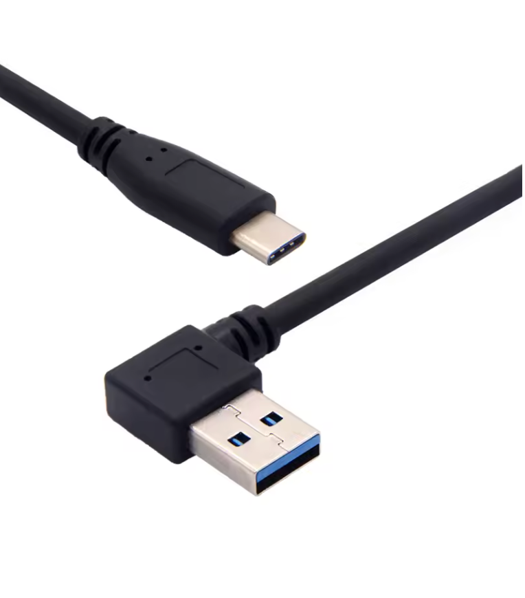 USB 3.0 to USB C right angle charging cable