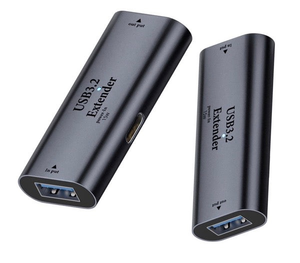 USB 3.2 active repeater adapter with dual USB 3.0 female ports