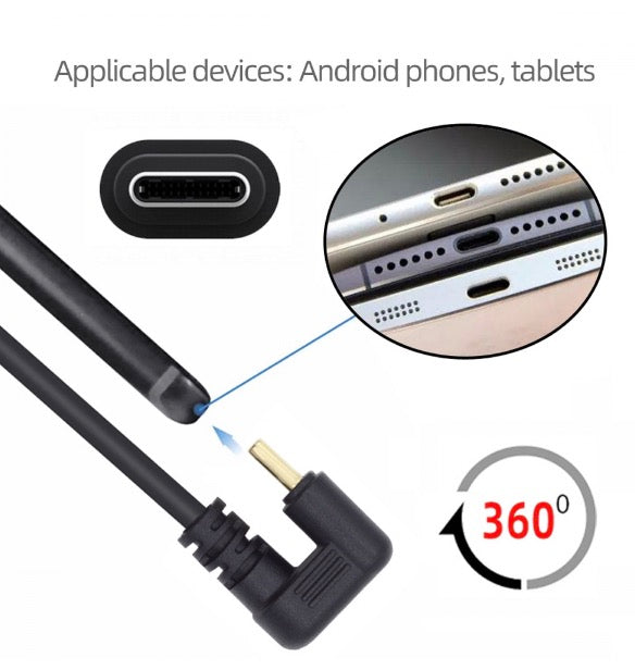 USB 3.0 to USB-C down angle