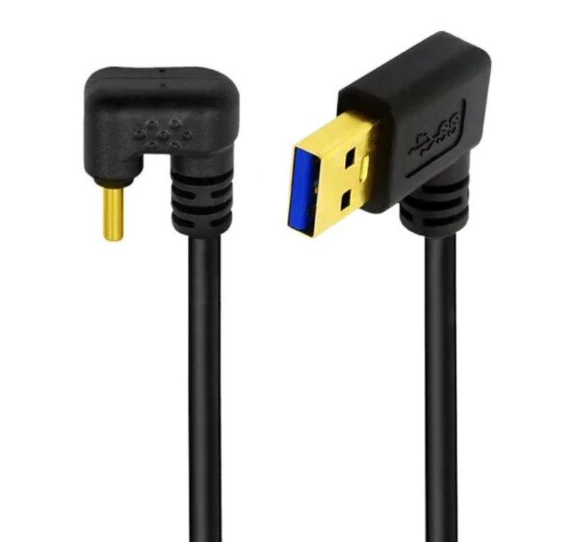 USB 3.0 to USB-C left angle extension cable