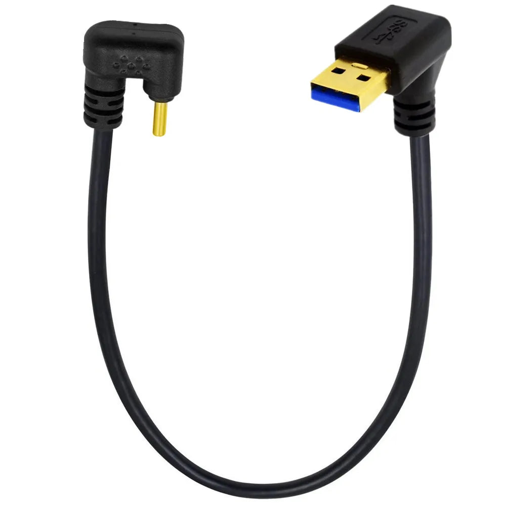 USB 3.0 to USB-C right angle extension cable