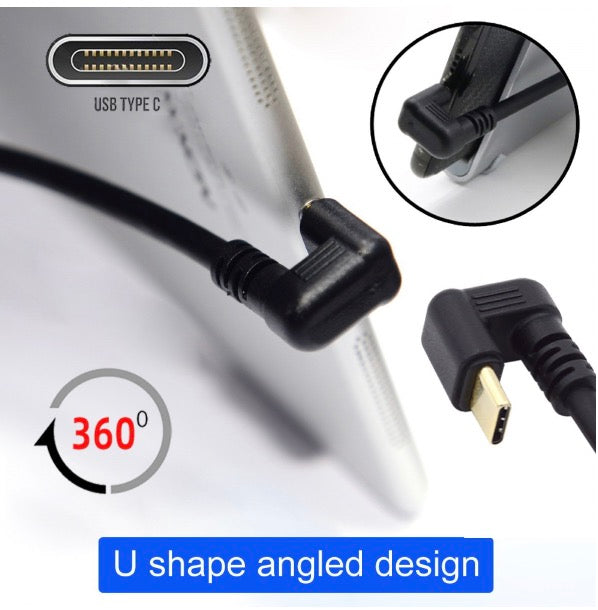 USB 3.0 to USB-C up angle extension