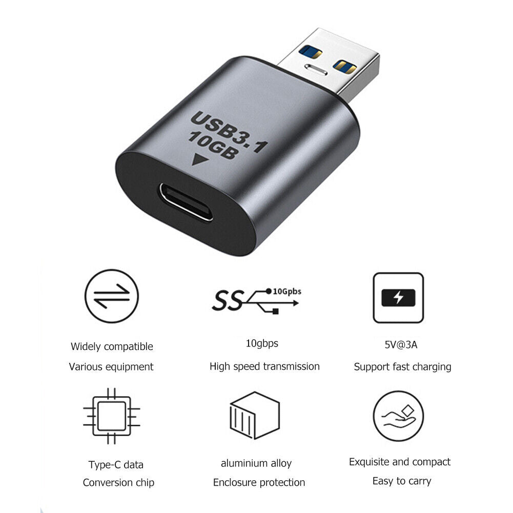 USB 3.0 to USB C adapter with premium aluminium alloy shell