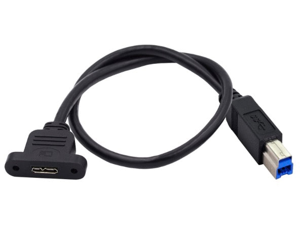 USB 3.0 Type B male connector close up
