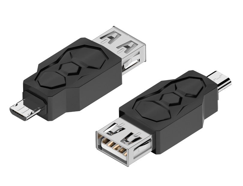 USB 2.0 Type A female to Micro USB 5 pin male adapter for charging and data transfer