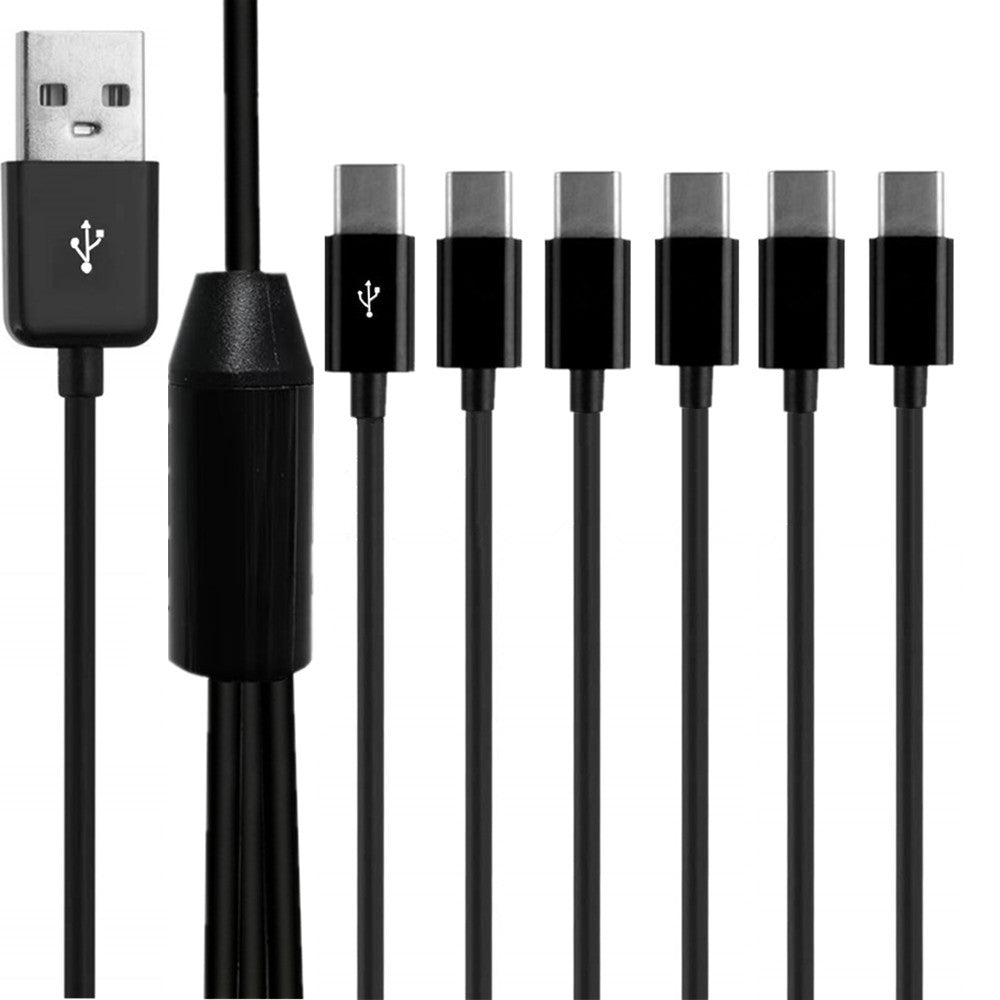 6 port USB-C charging cable adapter