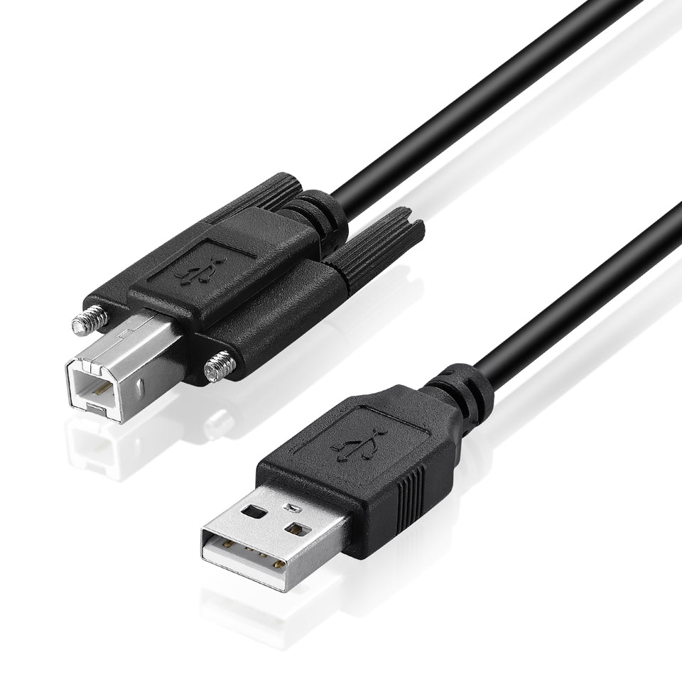 USB 2.0 Type-A male to Type-B male panel mount printer cable