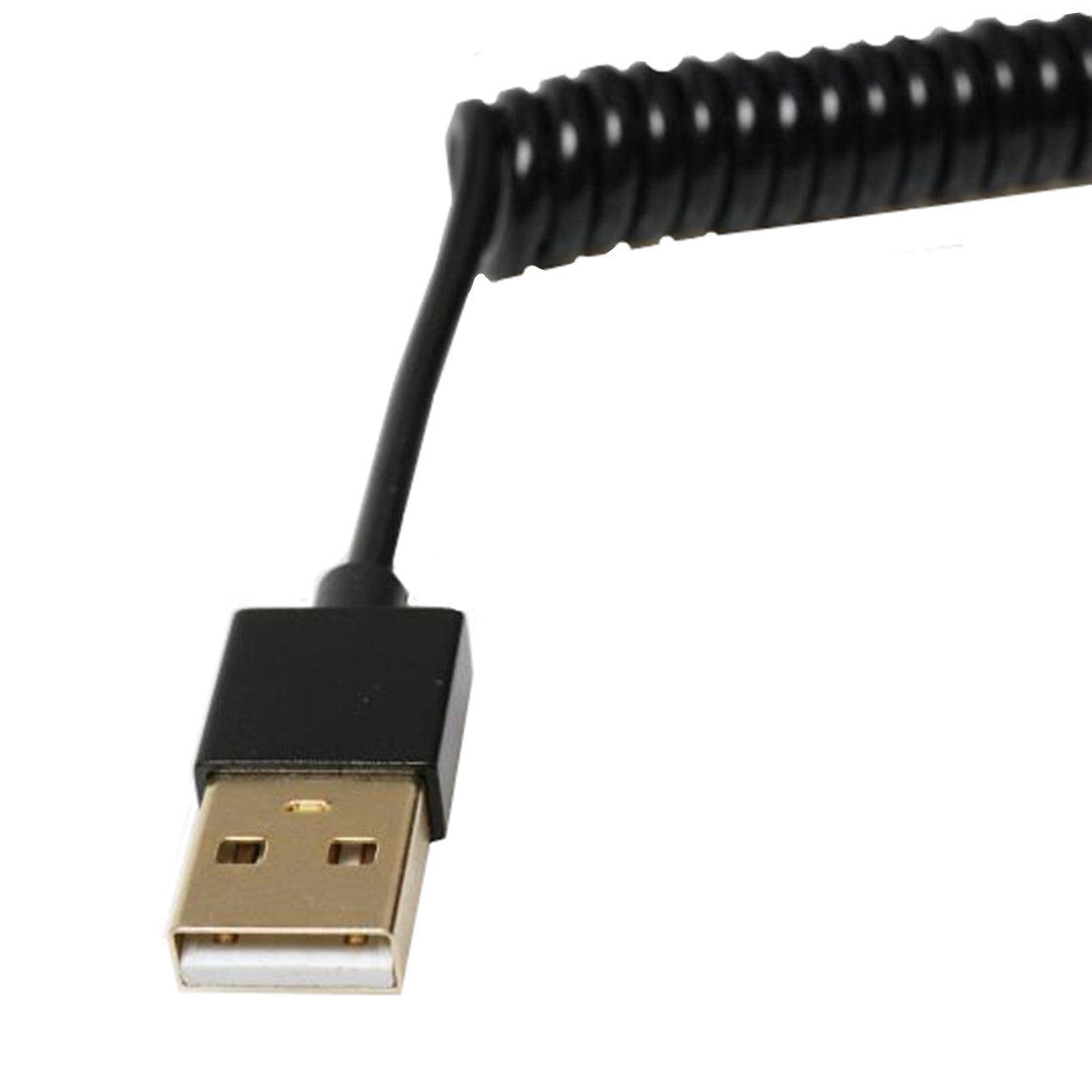 USB A to USB C connector close up view