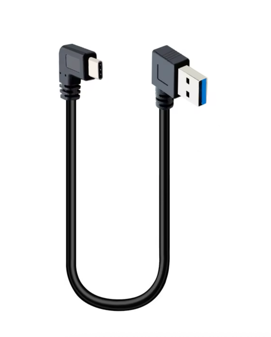 USB A to USB C right angle cable 30cm