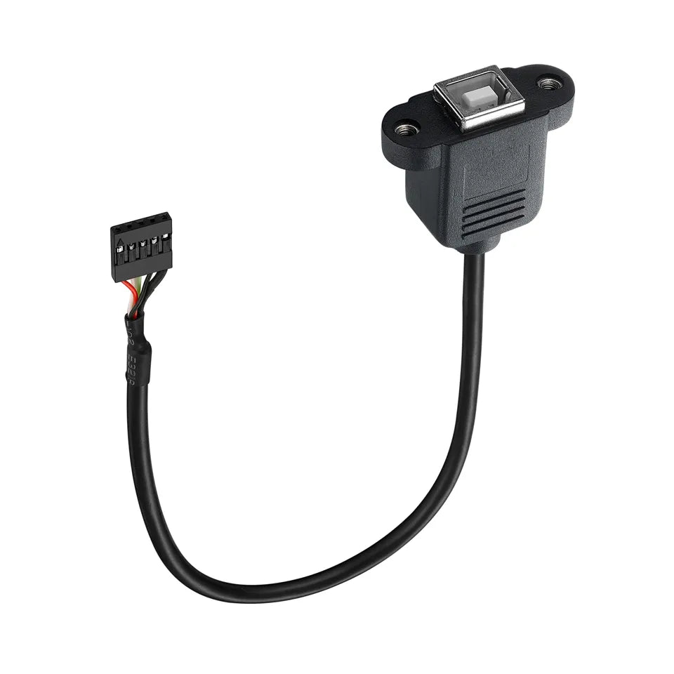USB-B panel mount cable for printers and embedded systems