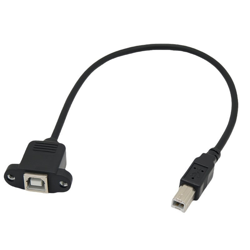 USB Type B female panel mount connector with screw holes