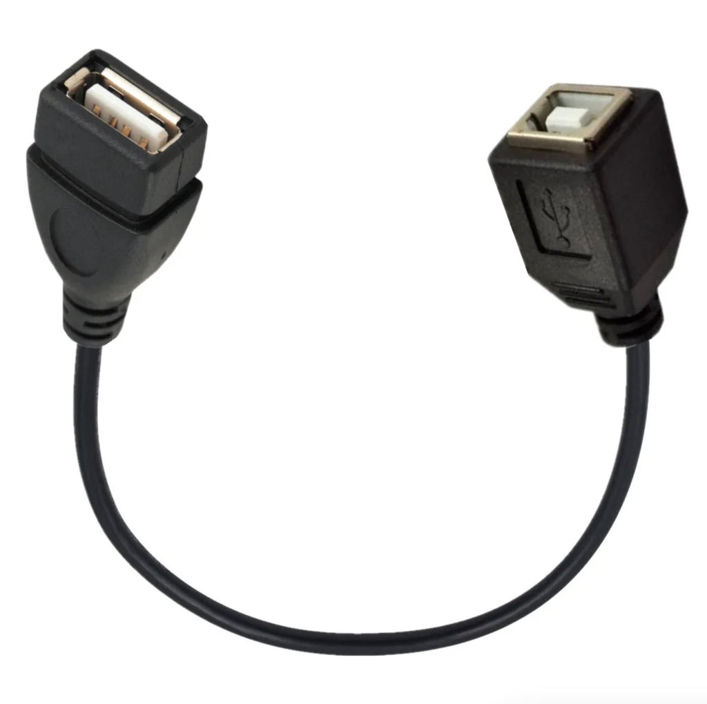 Female Usb Power USB 2.0 Type-B Female to USB Type-A Female Panel Mount Extension Cable