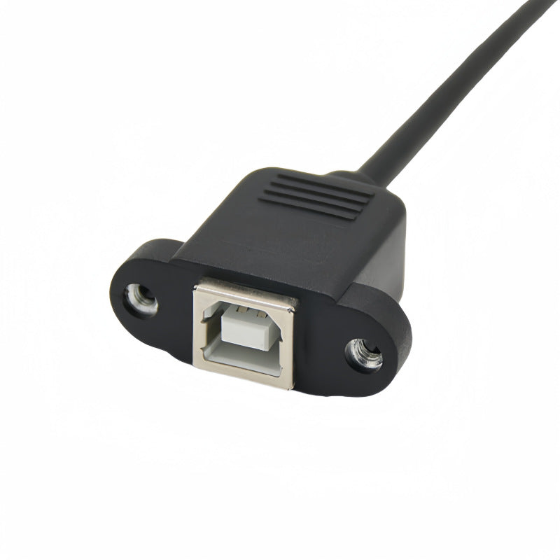 USB Type B male connector extension cable detail
