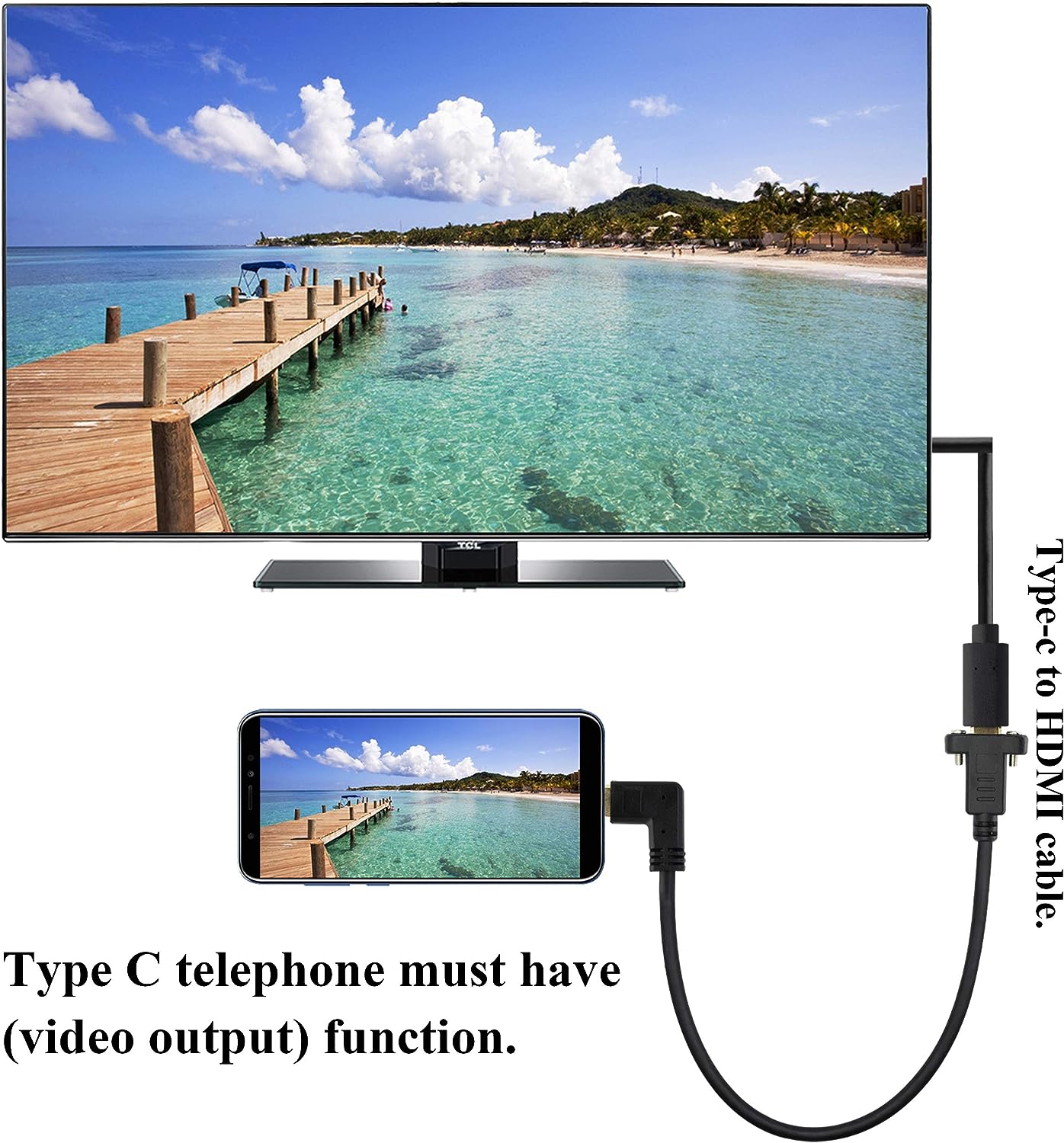 USB-C 10Gbps extension cable with panel mount screws