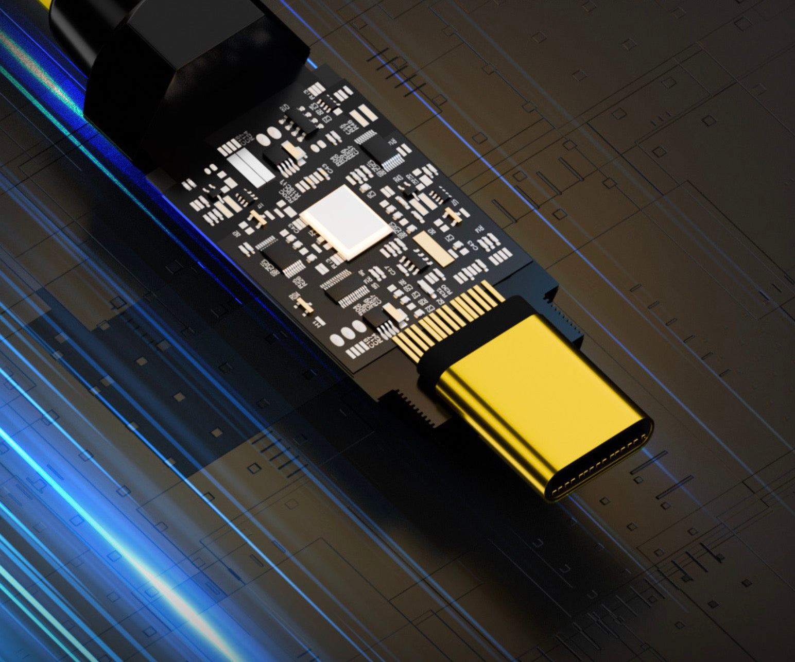 USB C coiled cable supporting ultra fast 20Gbps data transfer speeds