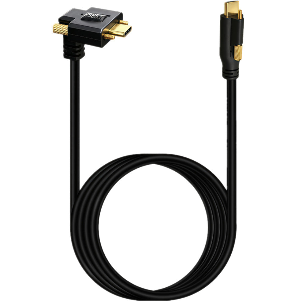 USB-C 240W PD right-angle locking screw cable
