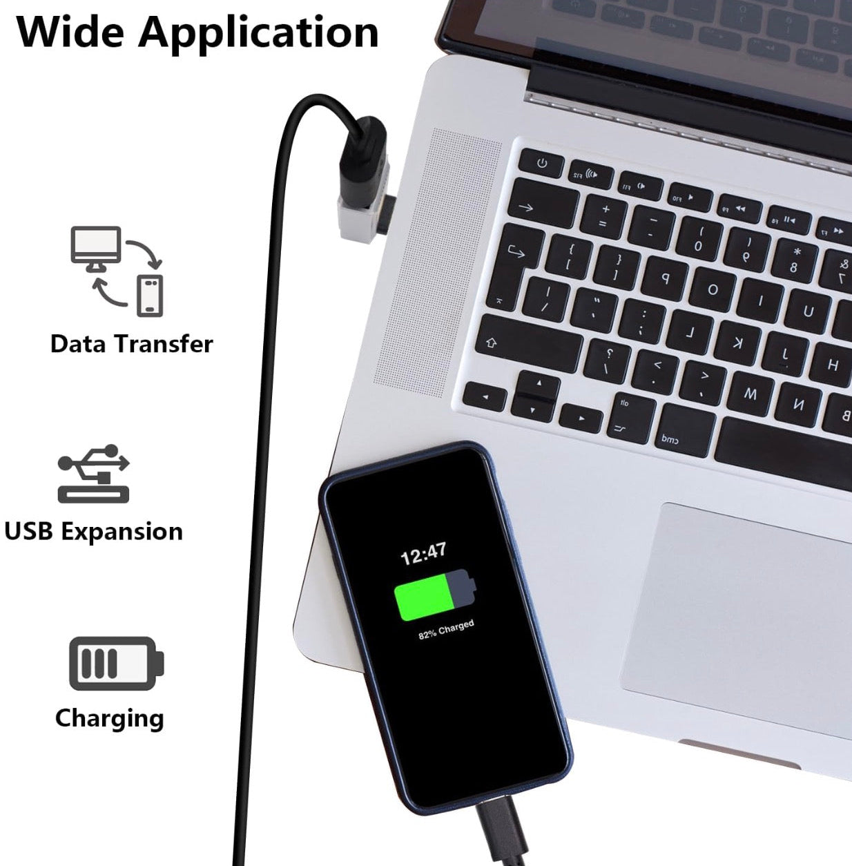 USB C to USB A OTG adapter compatible with laptops smartphones tablets and USB peripherals
