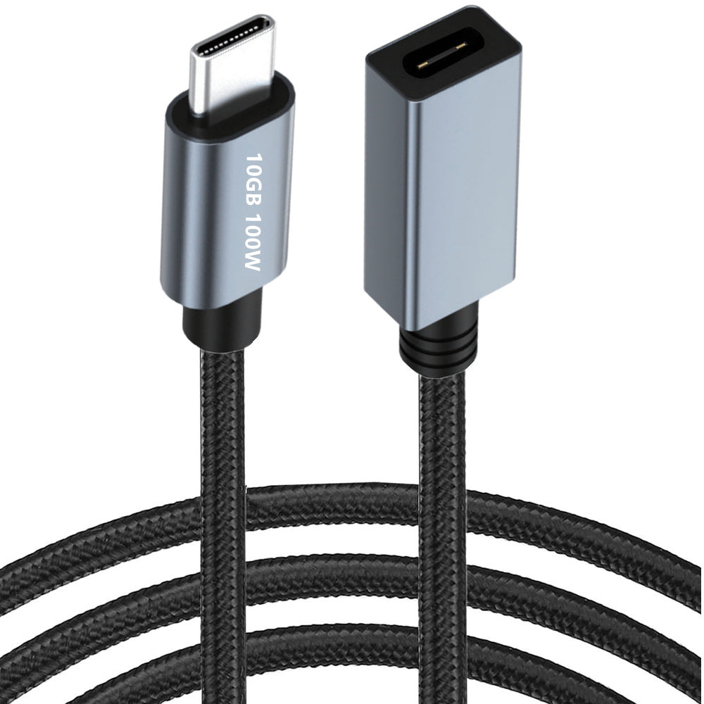 USB C 3.2 extension cable with PD 100W fast charging support
