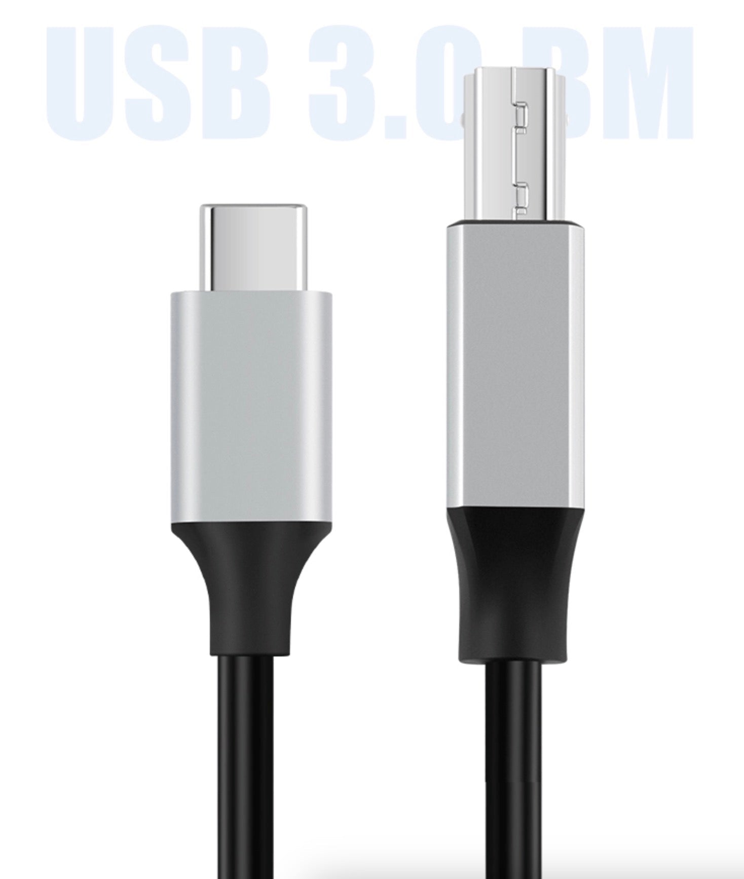 USB-B 3.0 printer cable for USB-C laptops