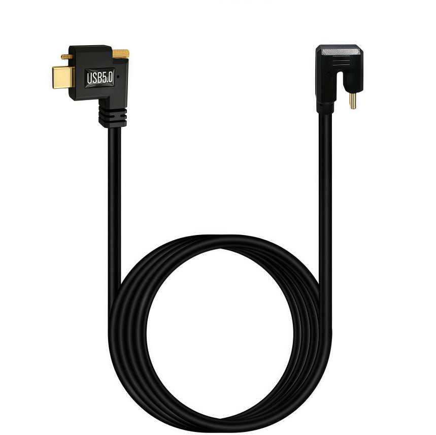 USB-C 80Gbps 240W dual-angle cable for compact installations and secure connections