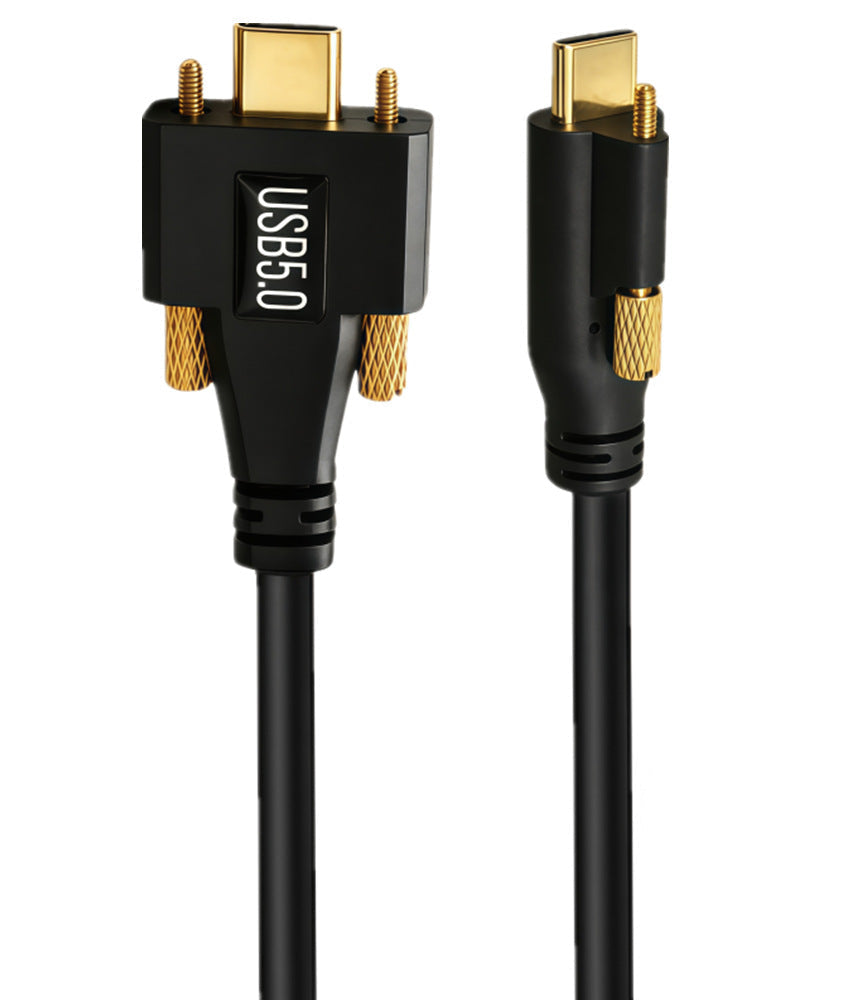 USB-C 80Gbps male to male locking screw cable